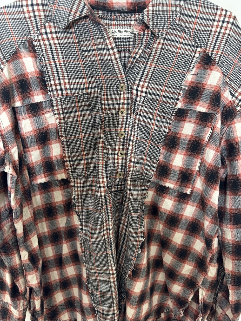 Free People Wildfire Plaid Top - Picture 3 of 8